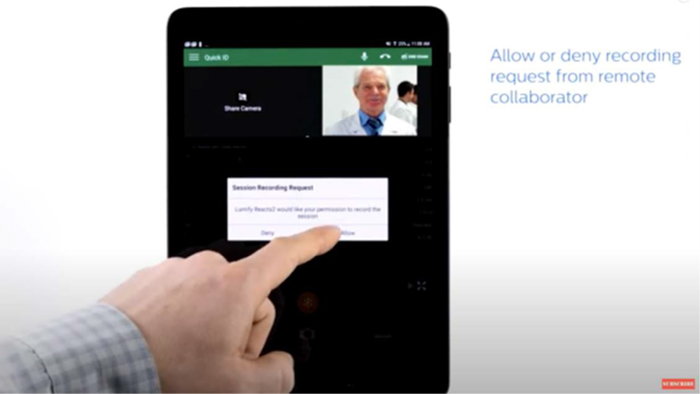 Desfăşurarea unei sesiuni Reacts