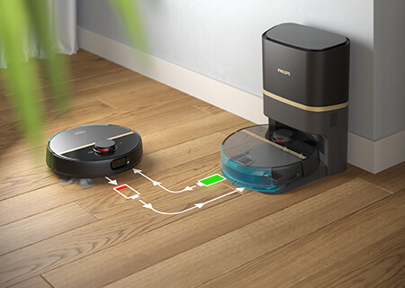 Curăţă p&acirc;nă la 180 de minute la o singură &icirc;ncărcare a bateriei