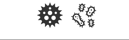 Pictograme cu bacterii şi virusuri