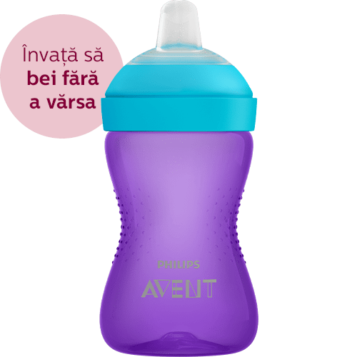 Căni anti-curgere cu pai Philips Avent pentru copii &icirc;ntre 6 şi 9 luni