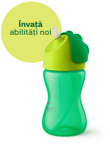 Căni anti-curgere cu pai Philips Avent pentru copii &icirc;ntre 9 şi 12 luni